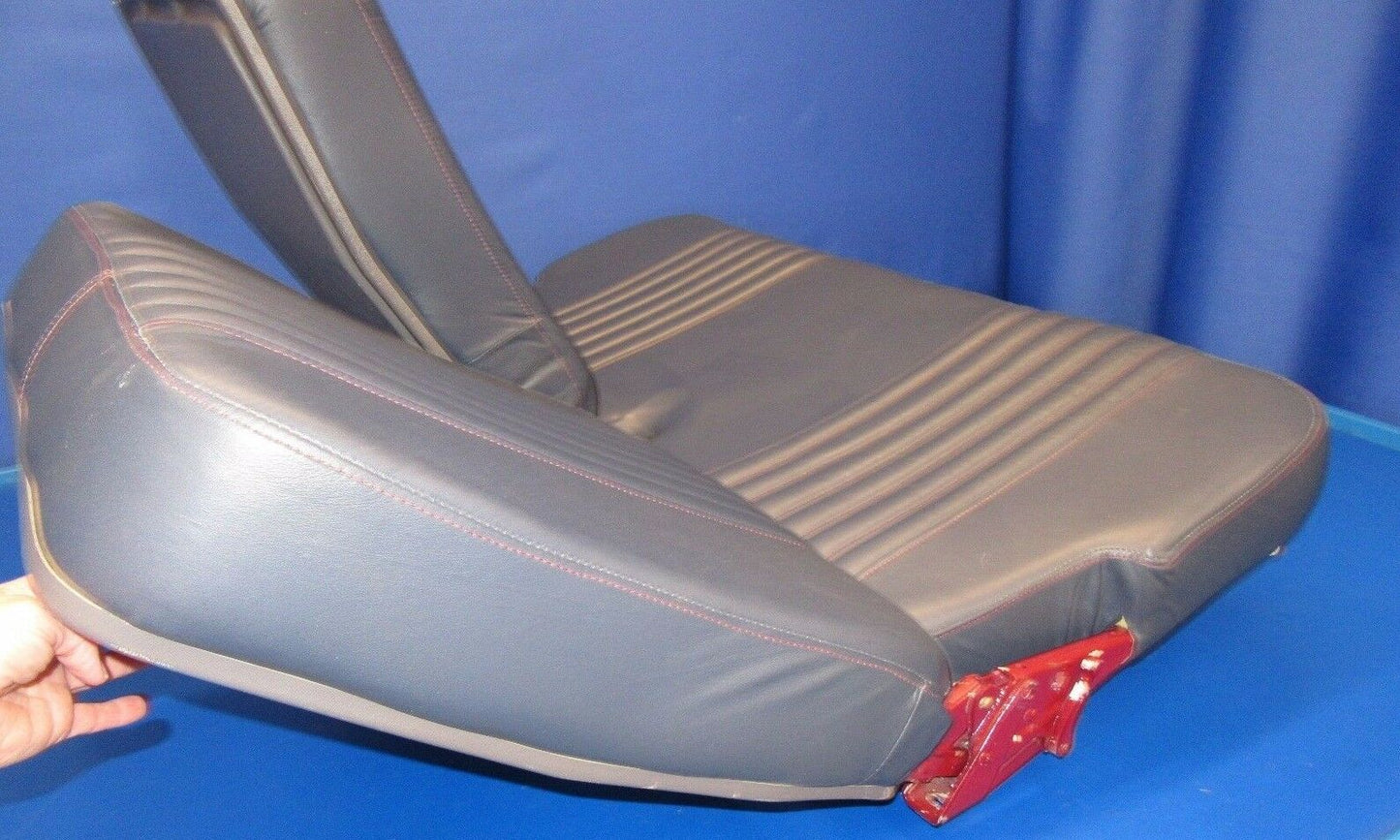 Cessna R182 Rear Seat Gray Leather w/ Red Stitching Reclines (0917-96)