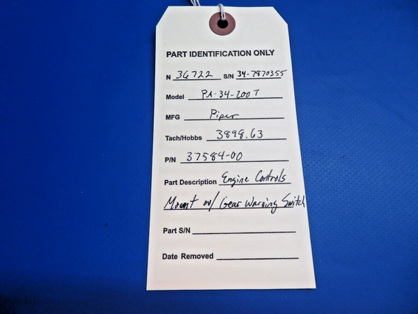 Piper PA-34-200T Seneca II Engine Controls Mount  P/N 37584-00 (0323-680)