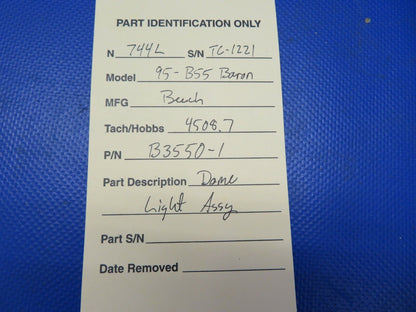 Beech 95-B55 Baron Grimes Dome Light Assy P/N B-3550-1 (0621-990)