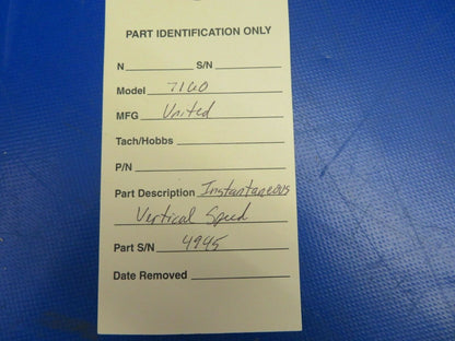 United Instruments Instantaneous Vertical Speed P/N 7160 C.43 (0720-489)