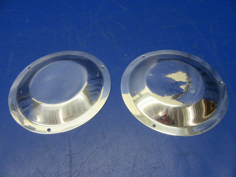 Pair of Polished Aluminum Wheel Covers - fits Cleveland 6.00 x 6 (1021-228)