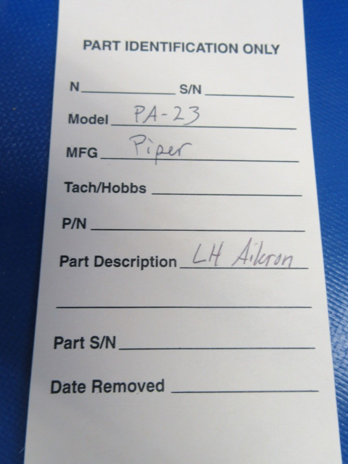 Piper PA-23 LH Aileron P/N 17100-00, 17100-000 (0723-09)