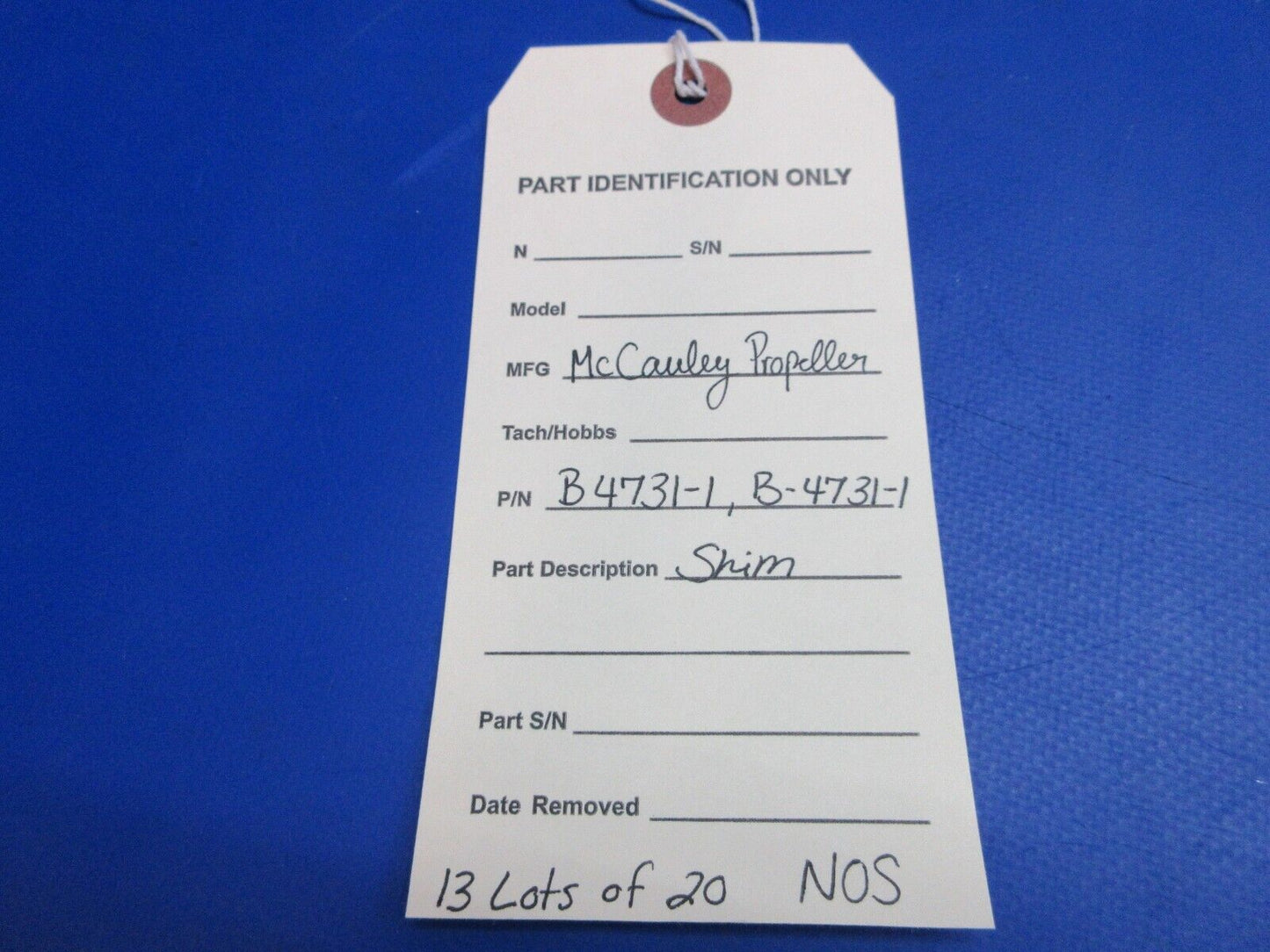 McCauley Threaded Propeller Shim LOT OF 20 P/N B4731-1 NOS (0523-417)