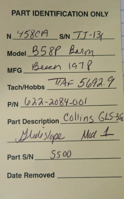 Collins GLS-350 Glideslope Receiver 14 Volts 622-2084-001 (0320-438)