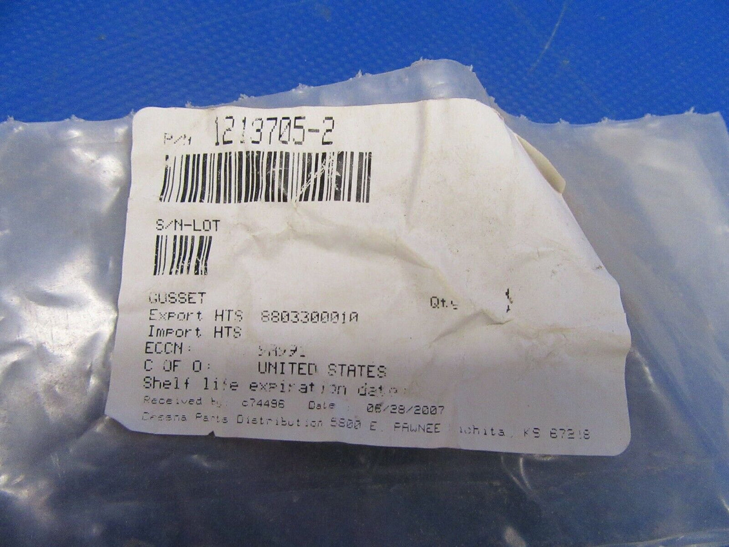 Cessna 210 Gusset RH Bulkhead Door Post NOS P/N 1213705-2 (0219-165)