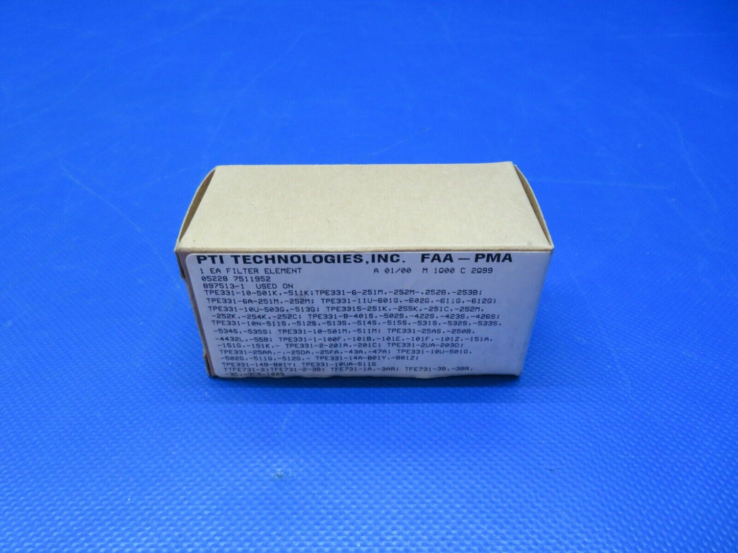 PTI Filter Element P/N 05228-7511952 NOS (0224-306)