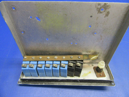 Cessna 182D Circuit Breaker Panel w/ 8 Assorted Circuit Breakers (0821-446)