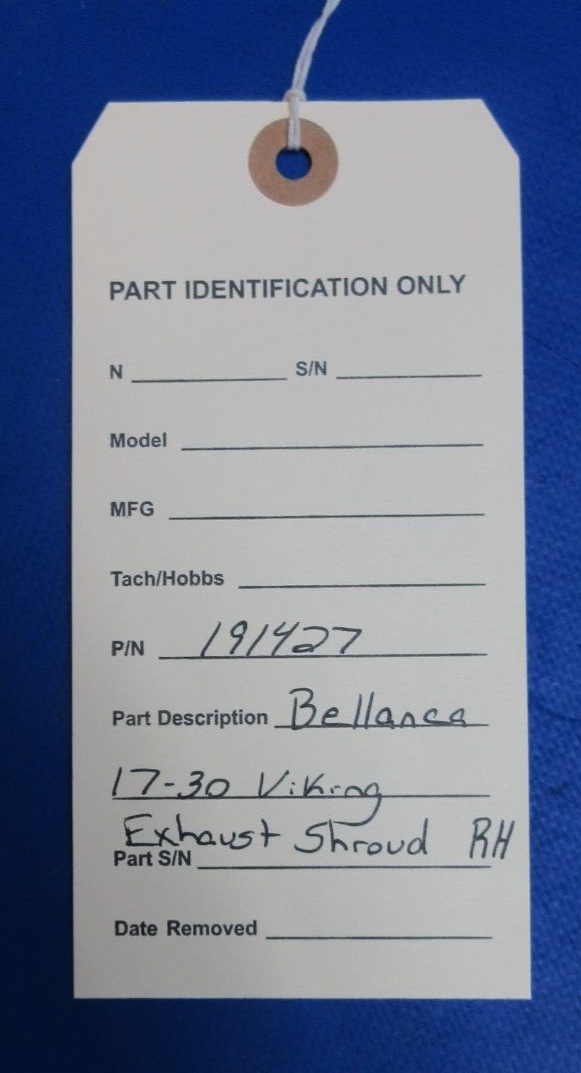 Bellanca 17-30 Viking Exhaust Shroud RH P/N 191427 (1023-956)