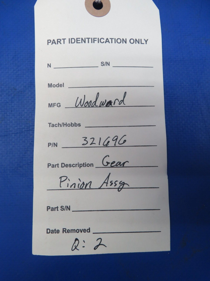 Woodward Gear Pinion Assy P/N 321696 NOS (0723-563)