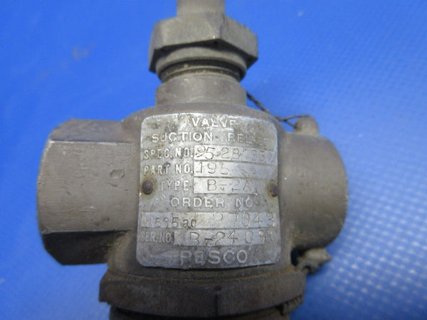 Pesco B-2A Suction Relief Valve  P/N 95-28135 (0224-1107)