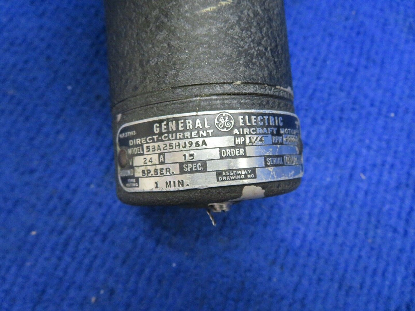 1956 Cessna 310 General Electric Gear Motor w/Box 24V P/N 5BA25HJ96A (0522-511)