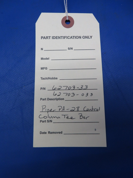 Piper PA-28 Control Column Tee Bar P/N 62703-33 (0723-375)
