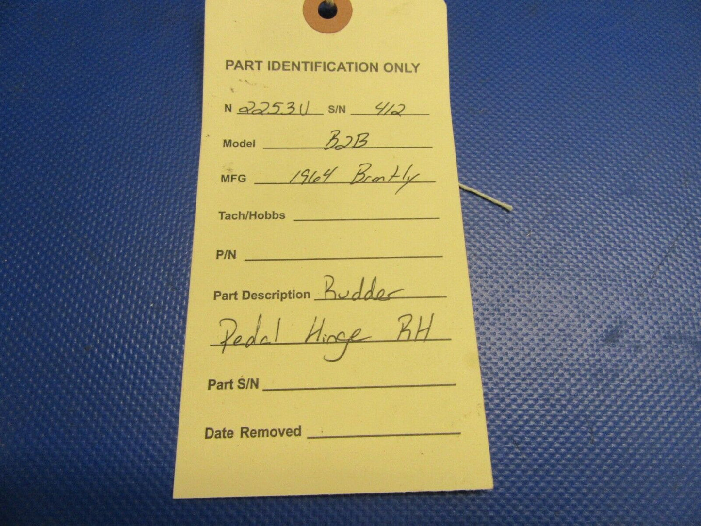 Brantly B2B Helicopter Rudder Pedal Hinge RH (0921-528)