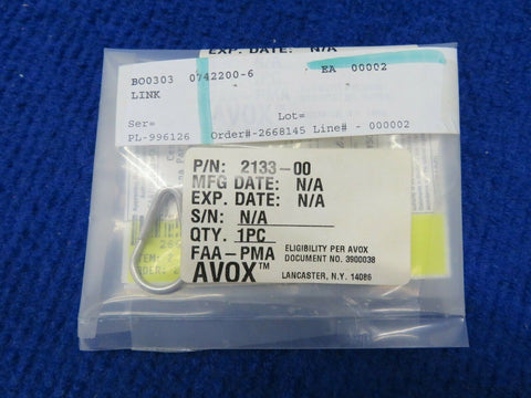 Cessna Link P/N 0742200-6, 2133-00 NOS w/ 8130 (0522-66)