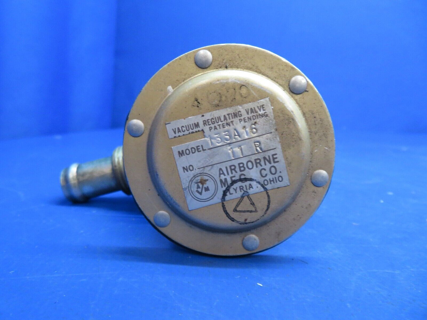 Airborne 133A16 Vacuum Regulating Valve P/N C482001-0401 (0123-706)