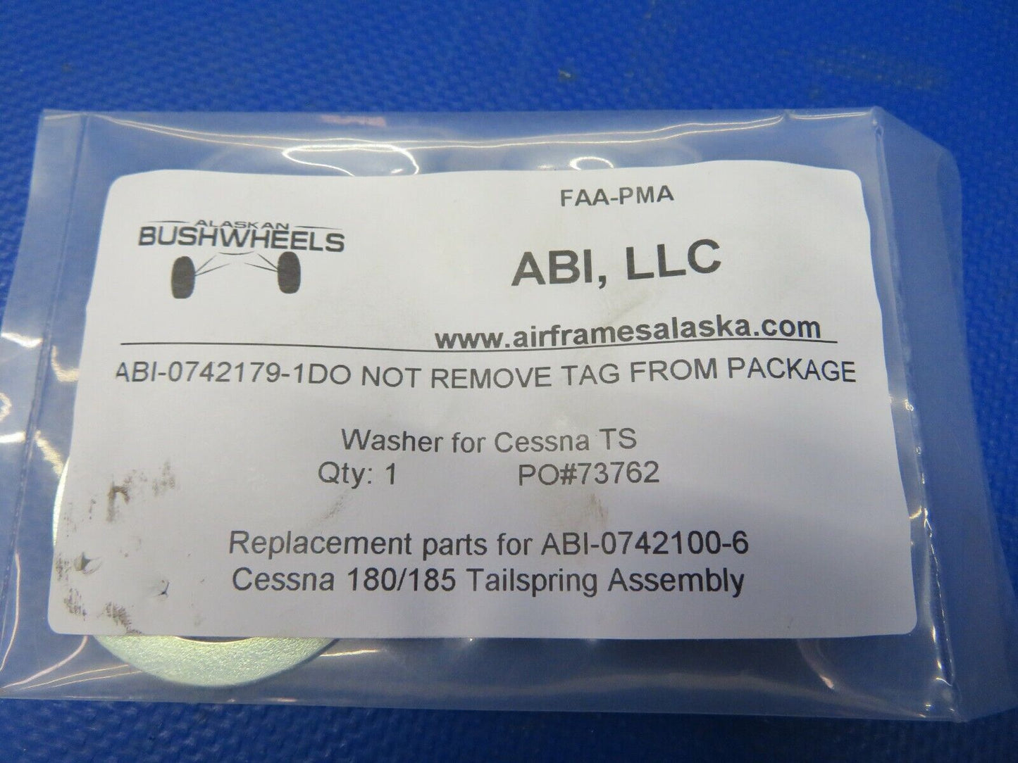 Cessna 180/185 Washer Tail Spring P/N 0742152, 0742100-6 LOT OF 2 New (0721-772)