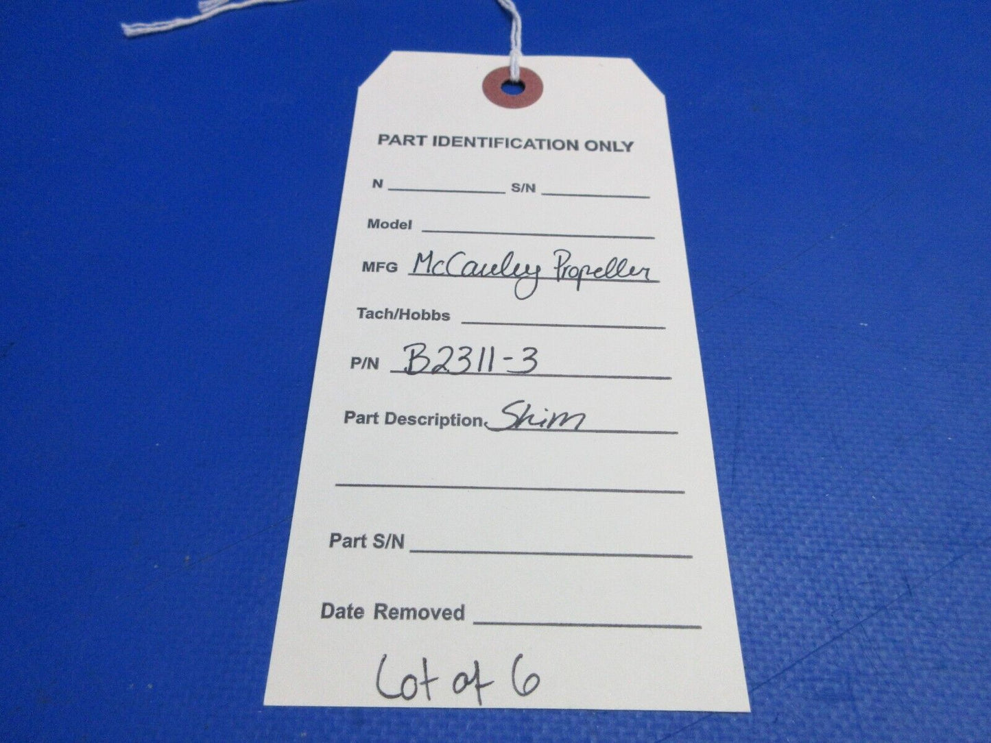 McCauley Threaded Propeller Shim LOT OF 6 P/N B2311-3 (0523-412)