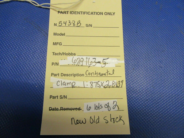 Continental Clamp 1.875 X 2.8437 P/N 629163-5 LOT OF 2 NOS (0721-367)