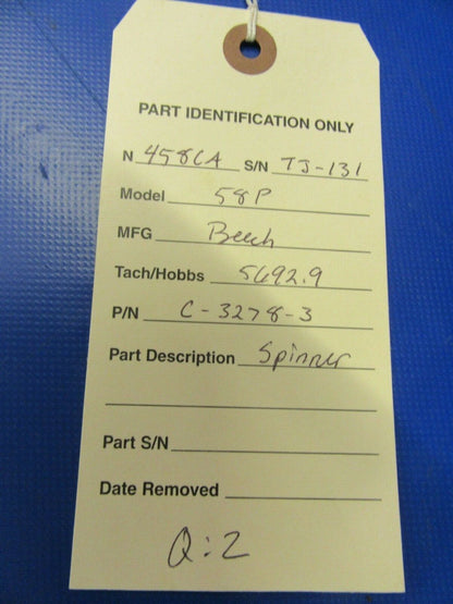 Beech Baron 58P Hartzell 3 Blade Propeller Spinner P/N C-3278-3 (0420-205)