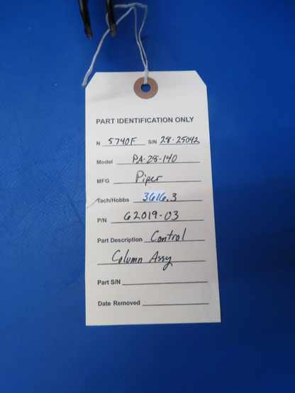 Piper Cherokee PA-28-140 Control Column Assy P/N 62019-03 (0823-430)