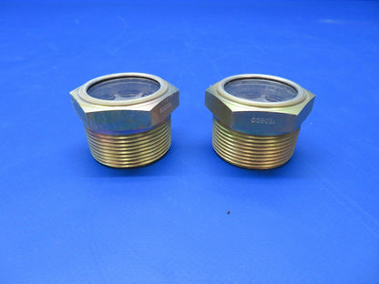 Eaton Tedeco Hex Sight Gauge Plug P/N 421-517-9001 LOT OF 2 NOS (1022-345)