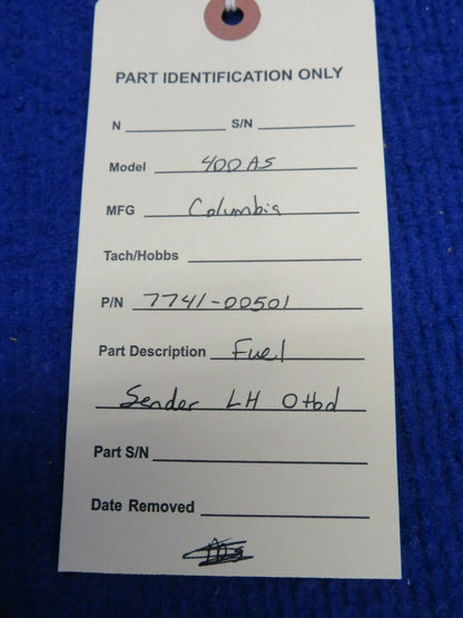 Columbia 400AS Fuel Sender LH Outboard P/N 7741-00501 (0422-395)