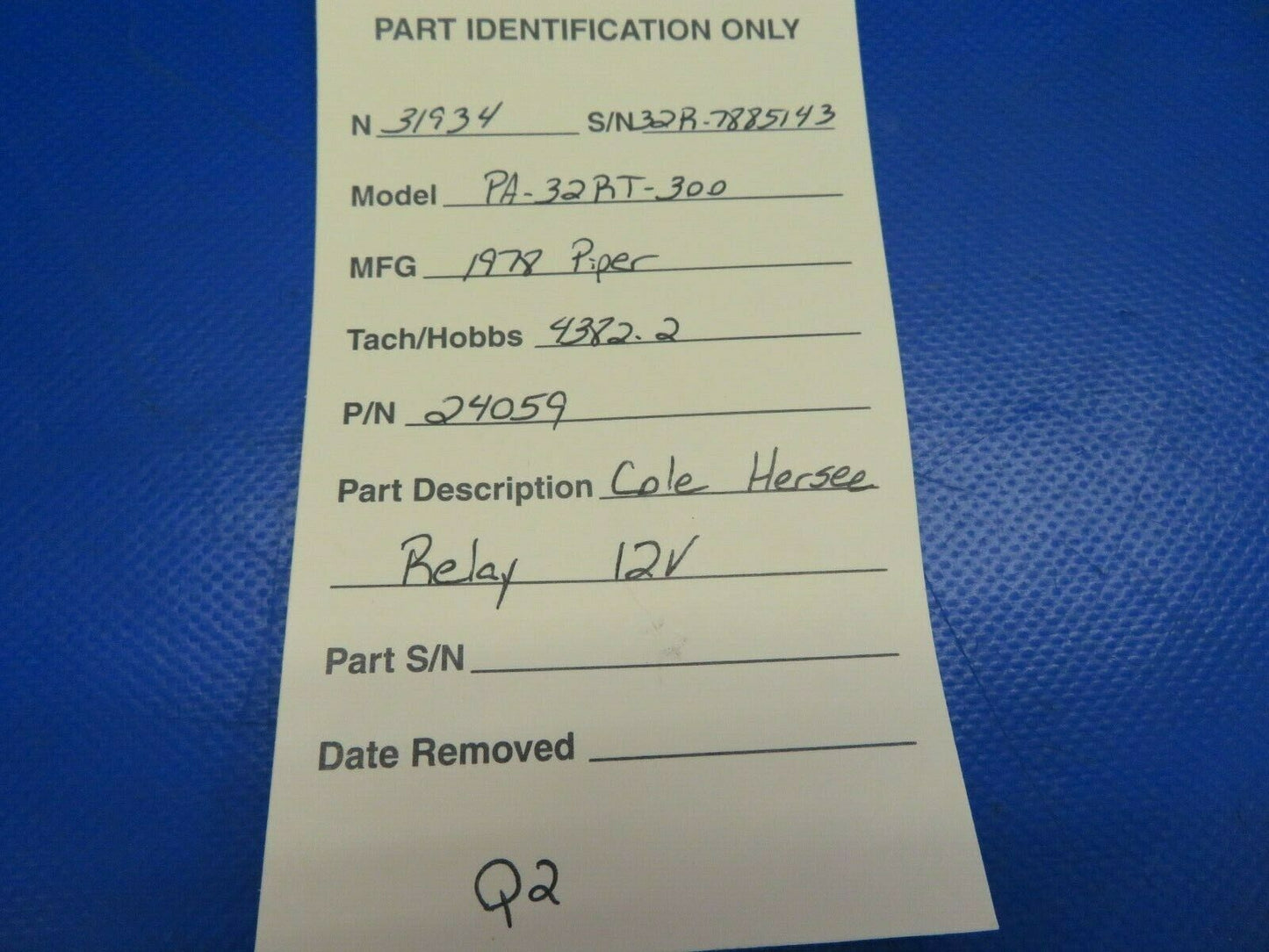 Piper Lance II Cole Hersee Relay 12/14V P/N 24059 (0620-319)