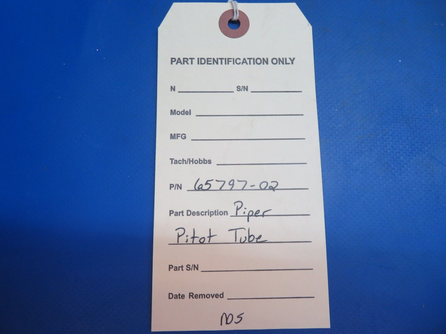 Piper Non-Heated Pitot Tube P/N 65797-02 NOS (0123-582)