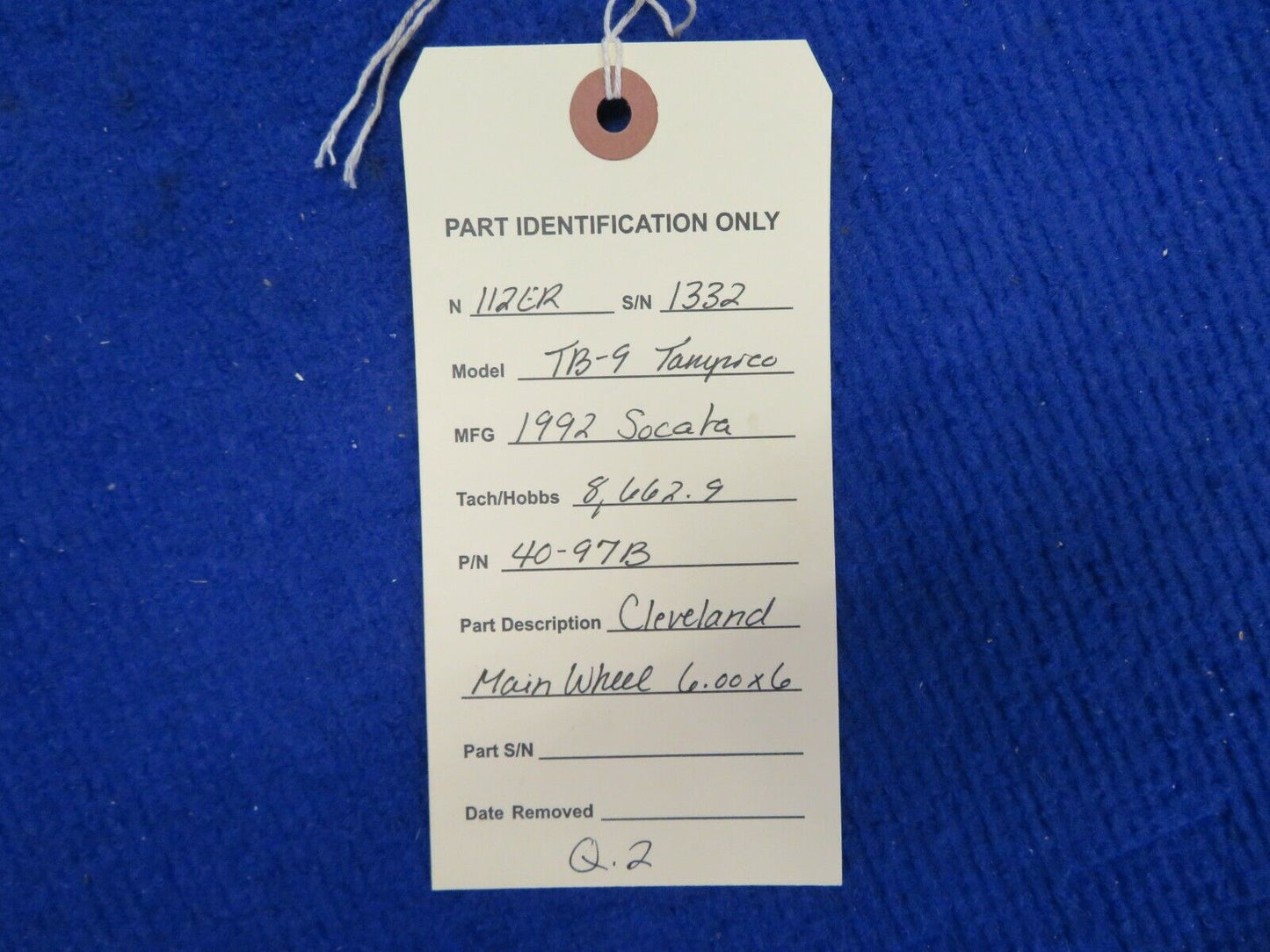 Socata TB-9 Cleveland Main Wheel 6.00 x 6 P/N 40-97B (0522-693)