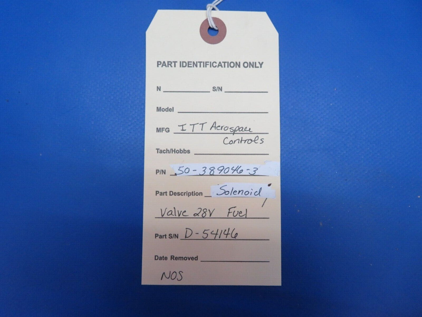 ITT Aerospace Controls Solenoid Valve 28 V Fuel P/N 50-389046-3 NOS (0922-740)