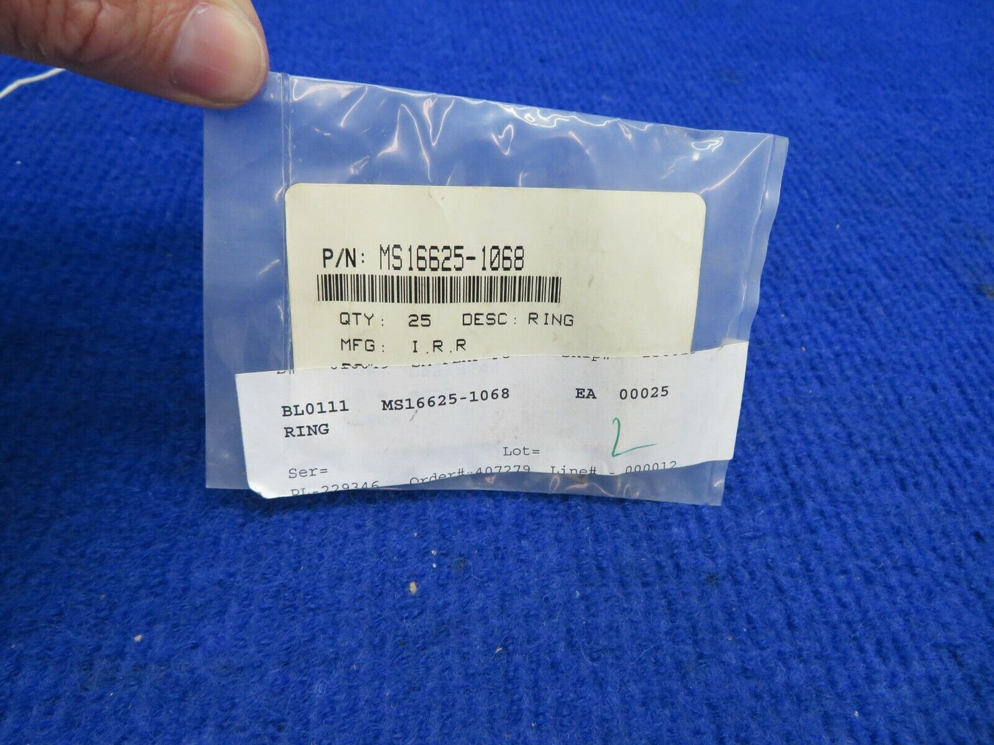 Lycoming Retaining Ring P/N MS16625-1068 LOT OF 12 NOS (0522-389)