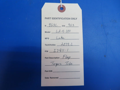 Lake LA-4-200 Flap Torque Tube P/N 27811-1 (1222-778)