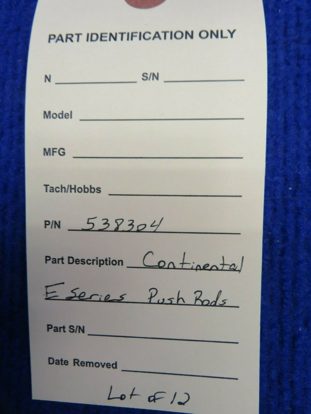 Continental E Series Push Rods P/N 538304 LOT OF 12 (0222-776)
