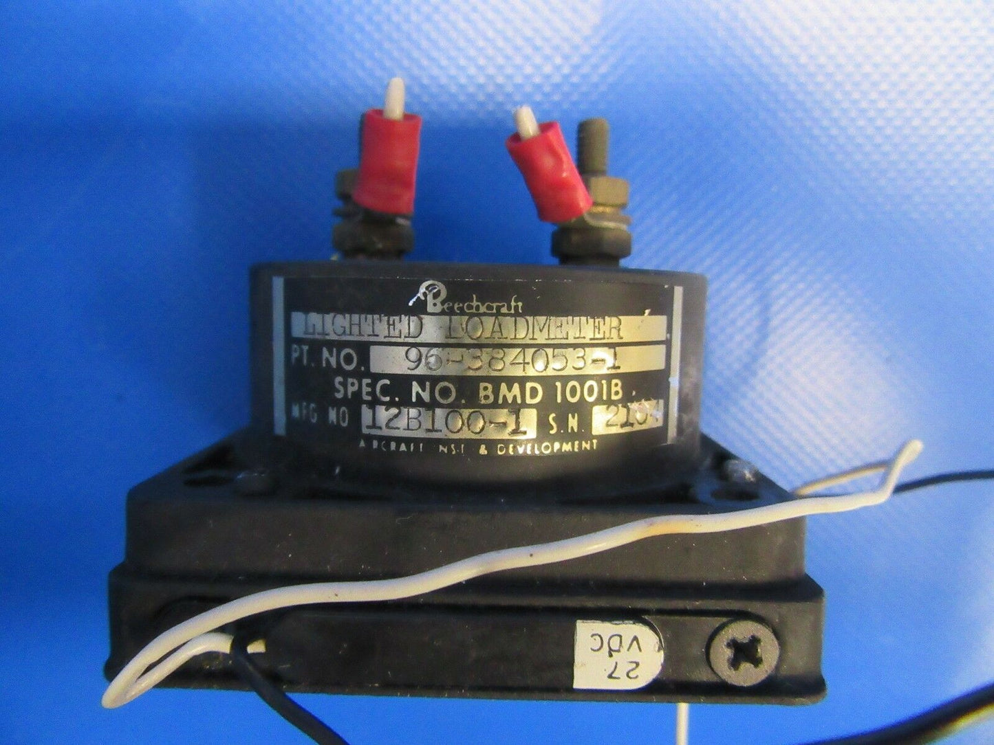 Beech Baron Load Meter Lighted P/N 96-384053-1 (1017-200)
