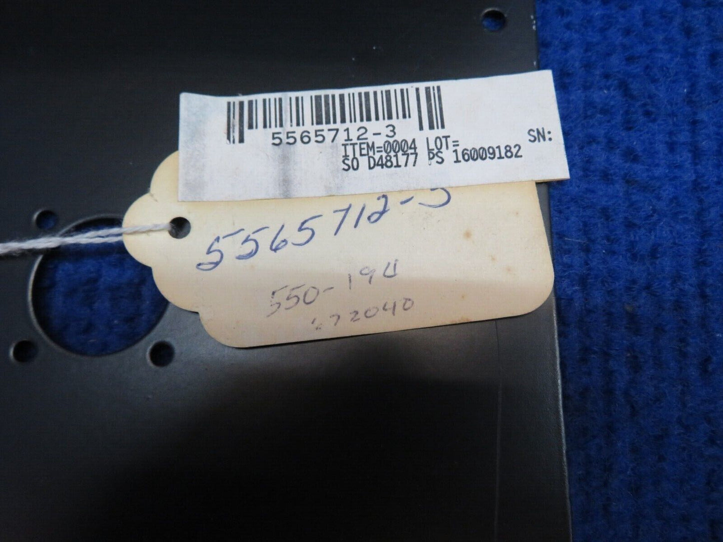 Cessna Citation Plate P/N 5565712-3 NOS (0822-350)