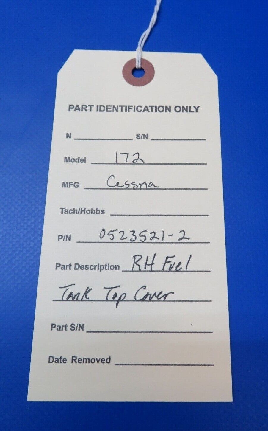 Cessna 172 RH Fuel Tank Top Cover P/N 0523521-2 (0922-378)