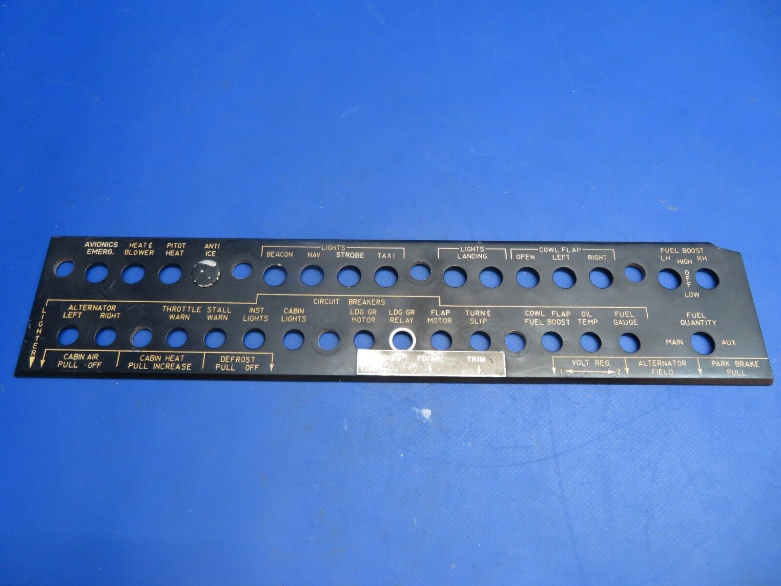 Beech 95-B55 Baron Circuit Breaker Sub Panel Assy LH P/N 96-324062-1 (1222-983)