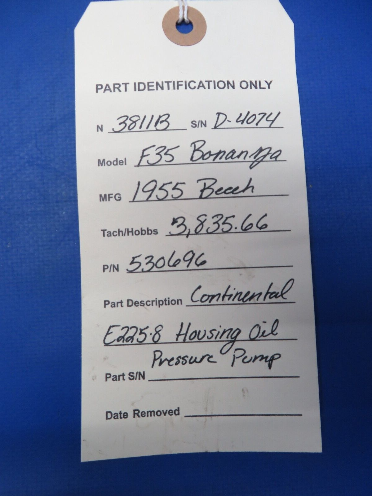 Continental E225-8 Housing Oil Pressure Pump P/N 530696 (0723-694)
