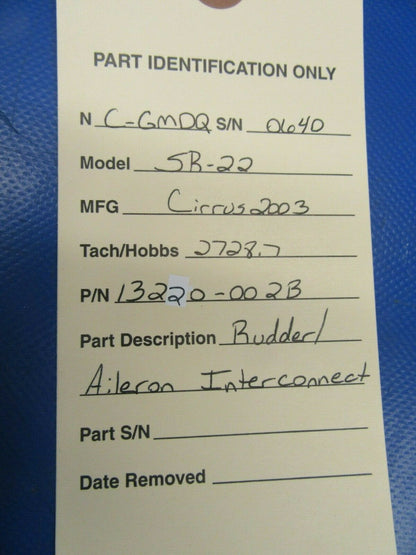 Cirrus SR-22 Rudder / Aileron Arm & Bracket Interconnect 13220-002B (1019-386)