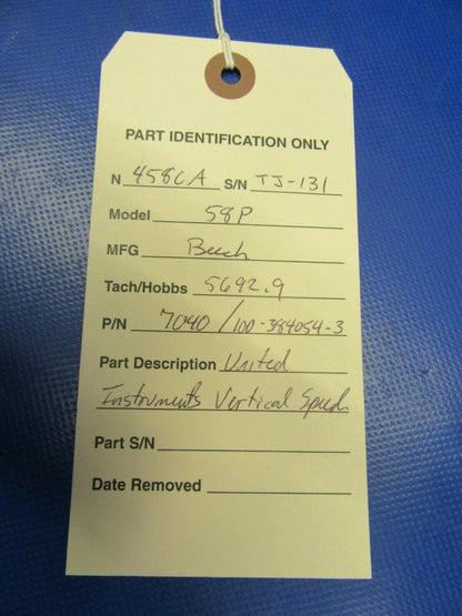 Beech Baron 58P UI 7040 Vertical Speed Indicator 100-384054-3 (0320-259)