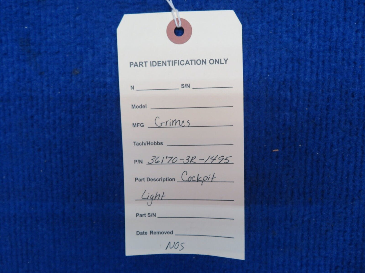 Grimes 28 Volt Cockpit Light P/N 36170-3R-1495 NOS (0822-507)