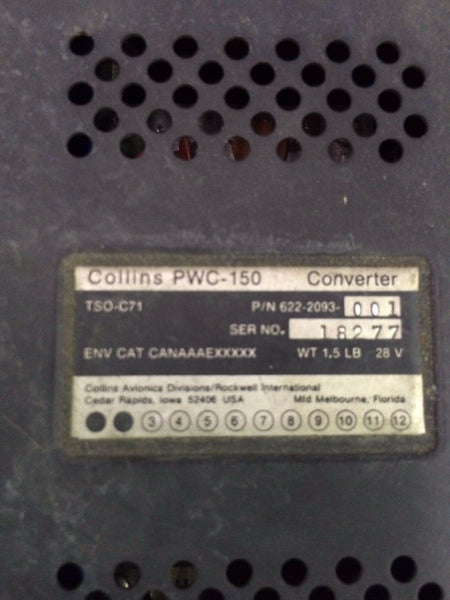 Collins PWC-150 Converter 28V P/N 622-2093-001 (1016-84)