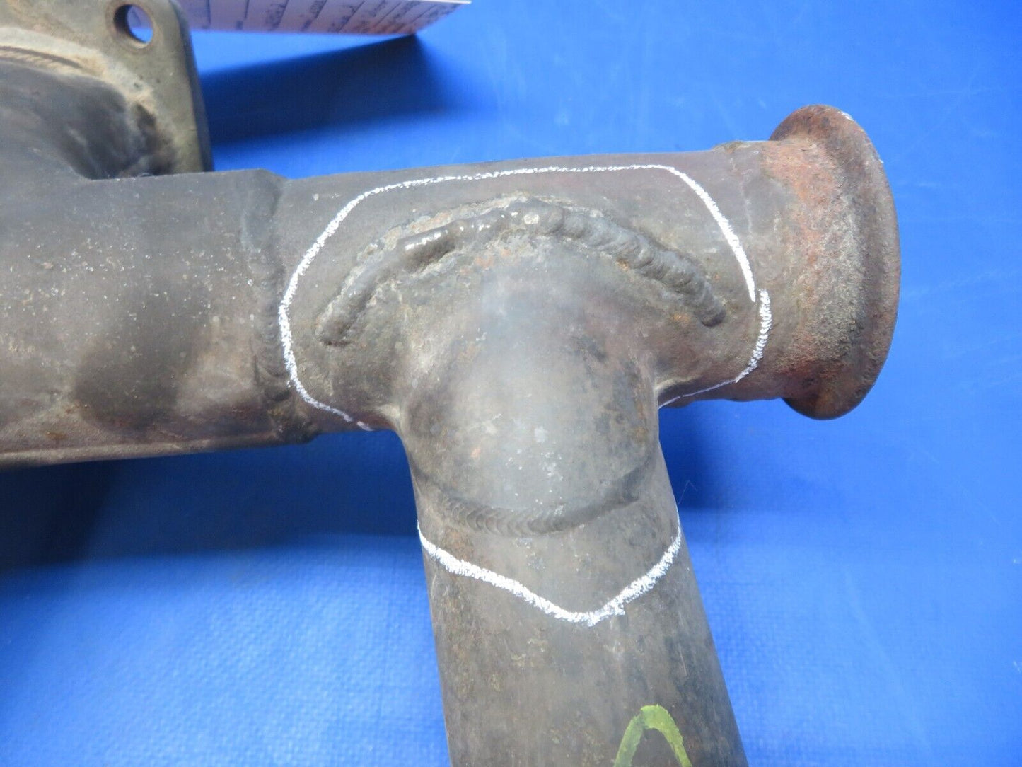 Cessna 182 Turbo LH Exhaust Collector Lycoming PN 2254012-2 FOR PARTS (1023-243)
