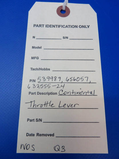 Continental Throttle Lever P/N 539989 NOS (1022-405)