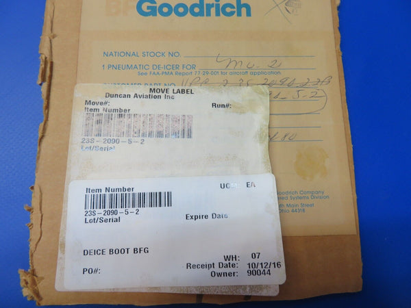 BF Goodrich Beech Deice Boot P/N 235-2090-5-2 NOS (1022-376)