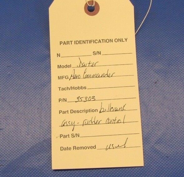 Aero Commander Darter Lark Bellcrank - Rudder Control P/N 35303 NOS (0517-156)
