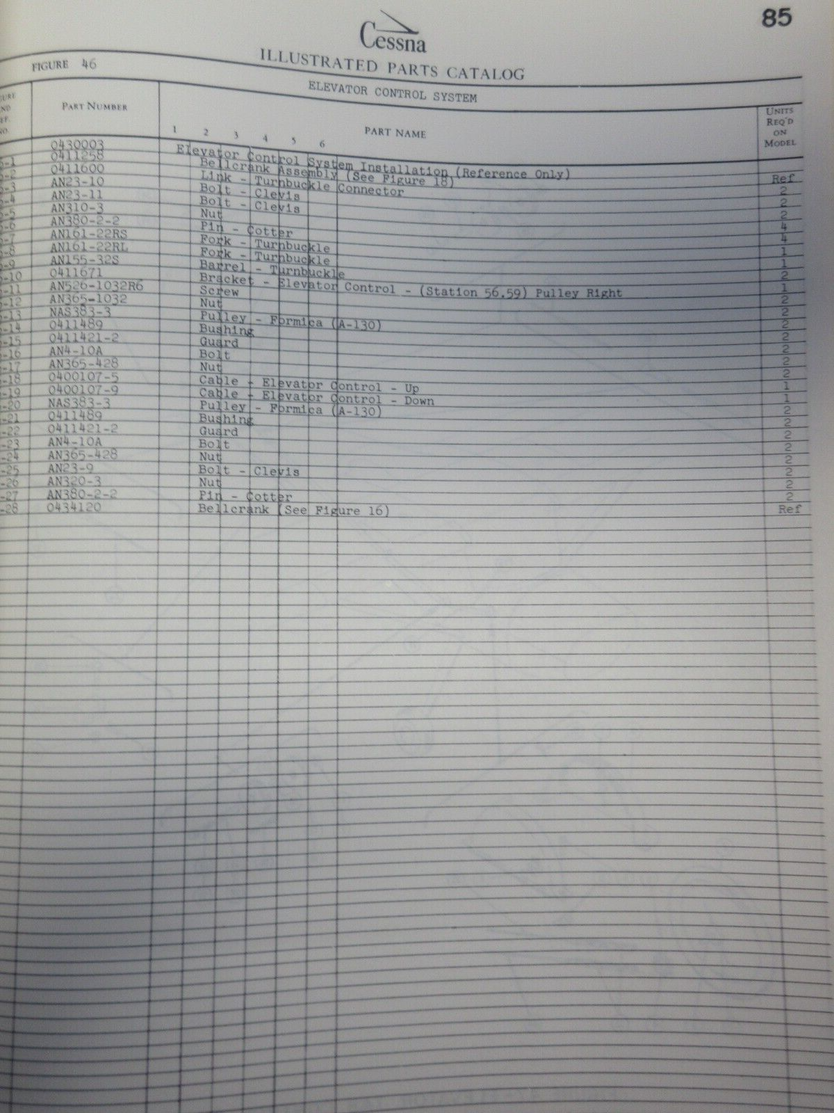 Cessna 140A Parts Catalog (0124-1349)