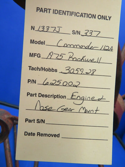 Rockwell Commander Engine & Nose Gear Mount 625002 Lycoming IO-360 (1020-489)
