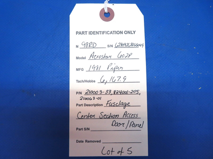 Aerostar 602P Fuselage Center Section Access Door/Panel P/N 210003-33 (0123-949)