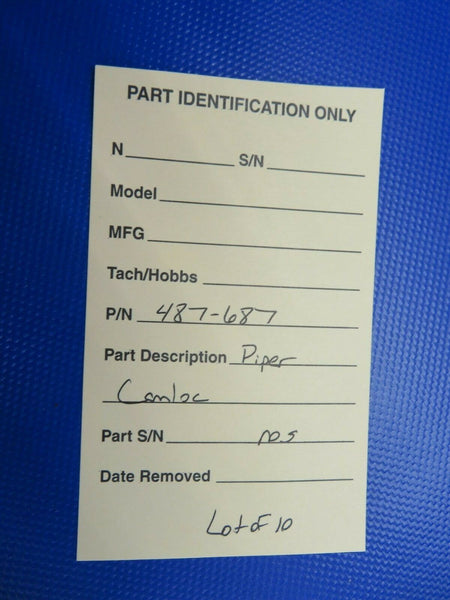 Piper Camloc P/N 487-687 LOT OF 10 NOS (1120-318)